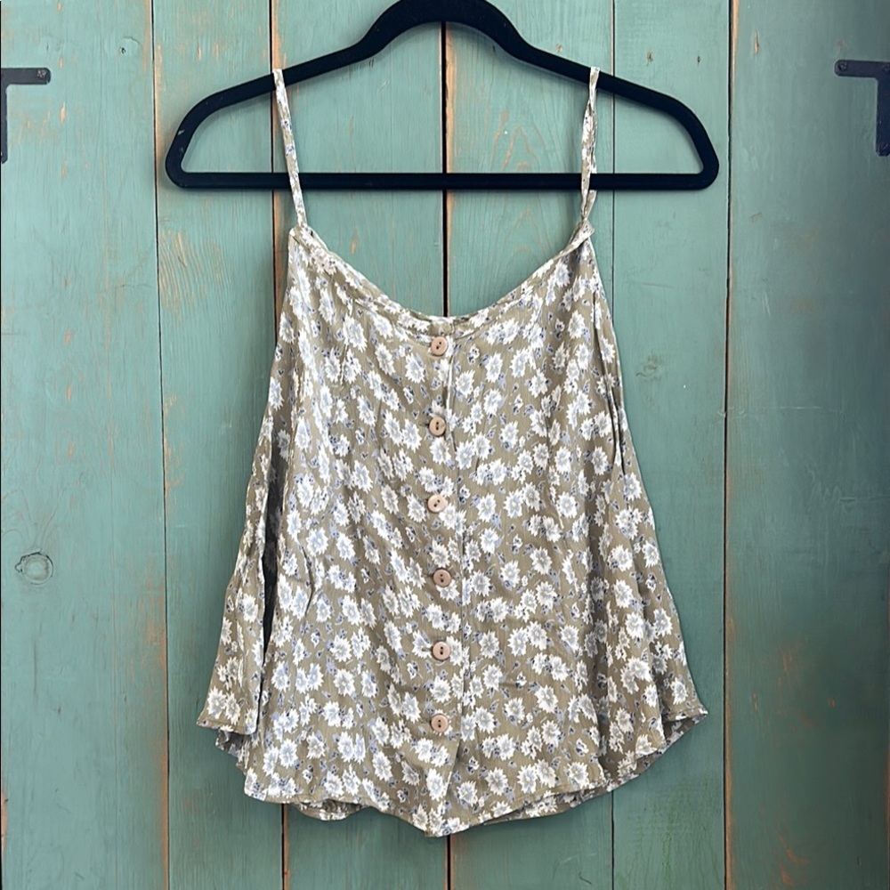 Floral Button-Down Skirt